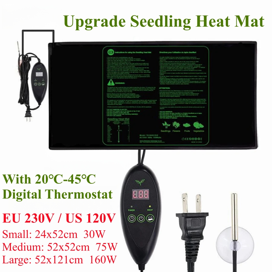 Seedling Heat Pad - Alfombrilla de calor para plántulas, controlador