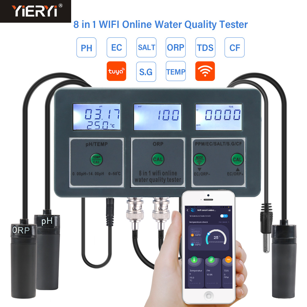 WiFi Tuya Medidor de PH inteli - Ec Meter Digital reseña y precio