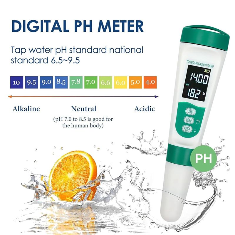 Medidor de PH Digital 5 en 1 A - Ec Meter Digital reseña y precio