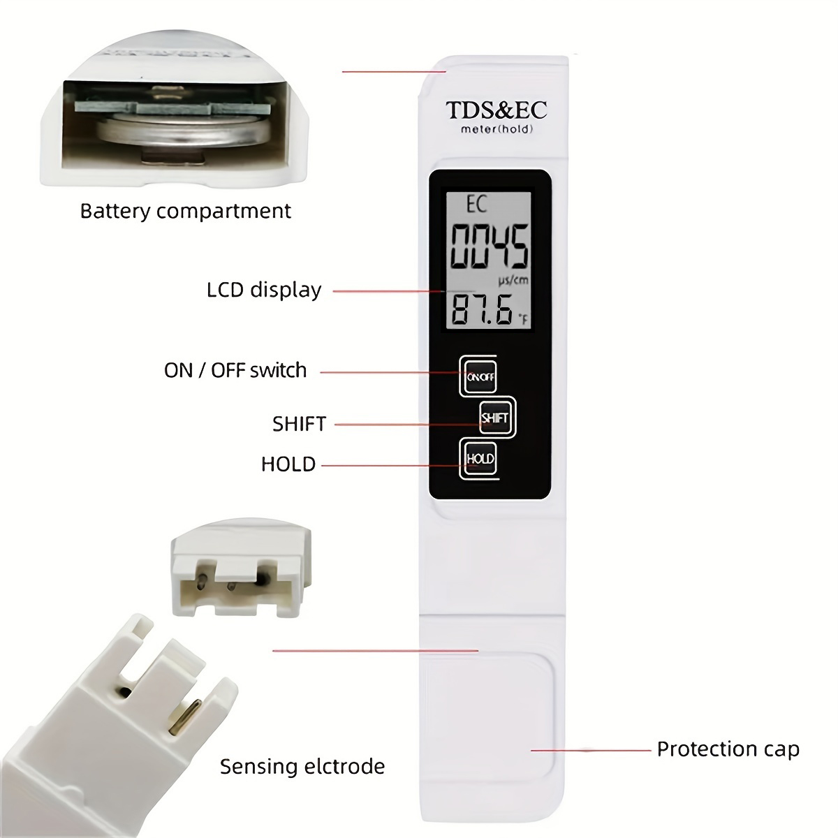Pluma de detección de calidad  - Ec Meter Digital reseña y precio