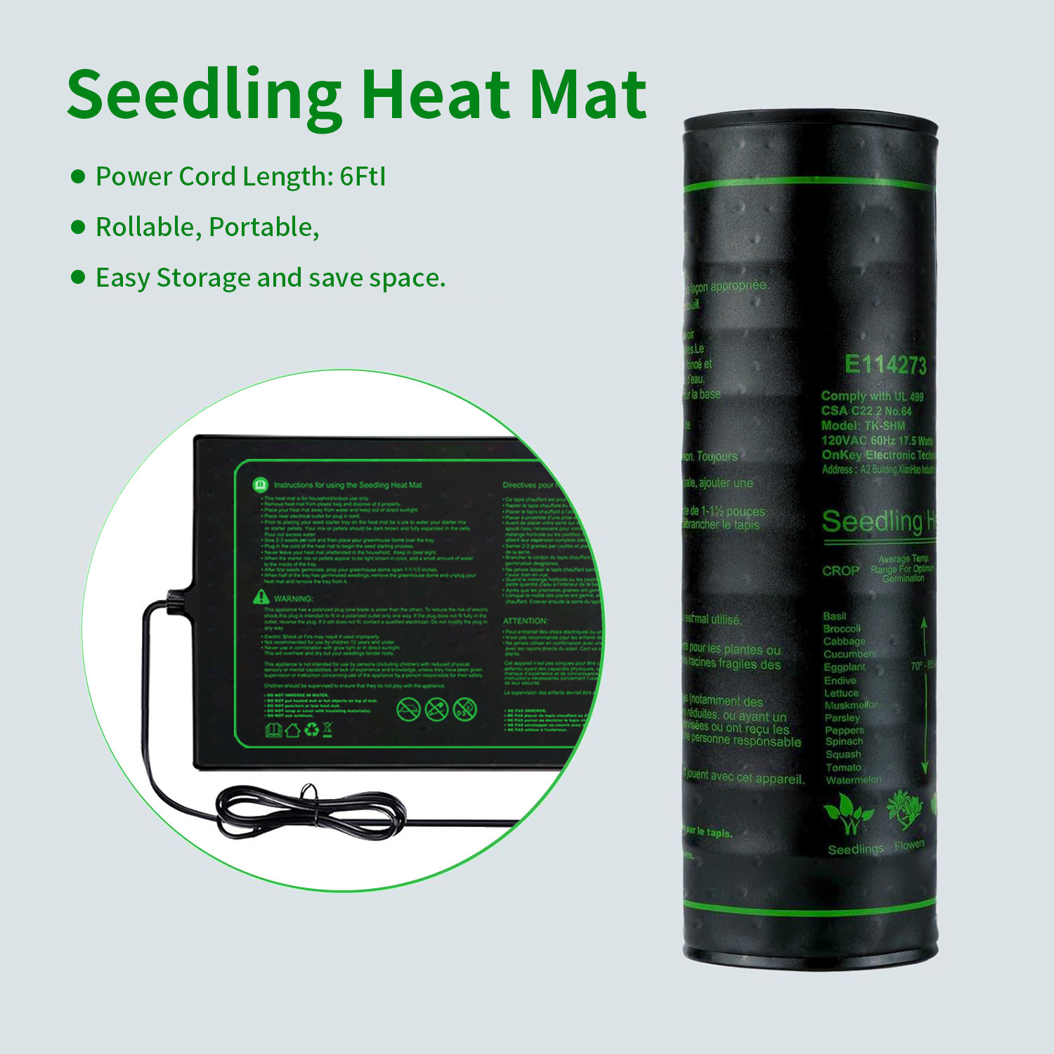 Paquete de dos alfombrillas té - Seedling Heat Pad reseña y precio