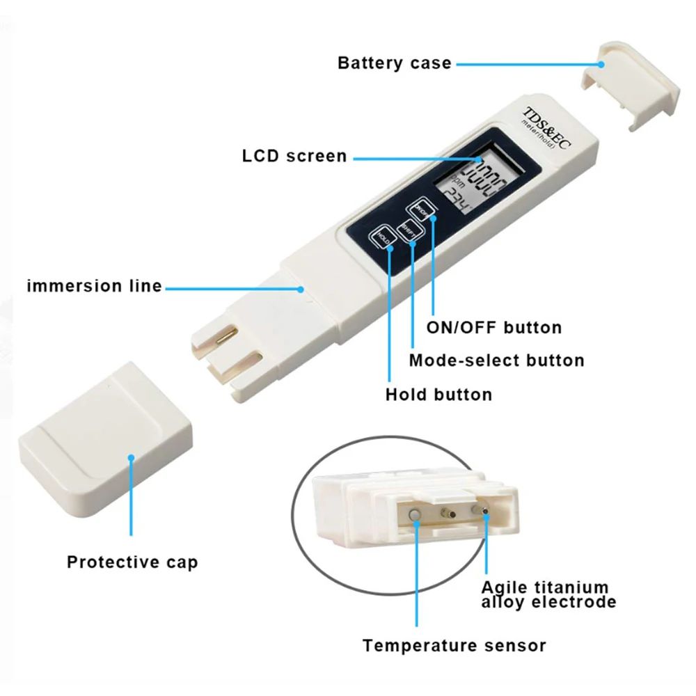 Medidor Digital de TDS y EC pa - Ec Meter Digital reseña y precio