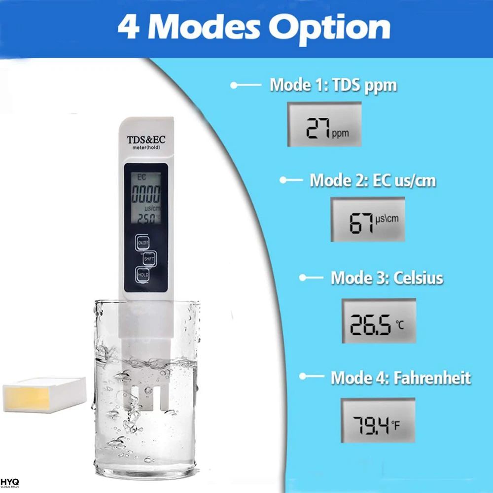 Medidor digital TDS EC blanco  - Ec Meter Digital reseña y precio